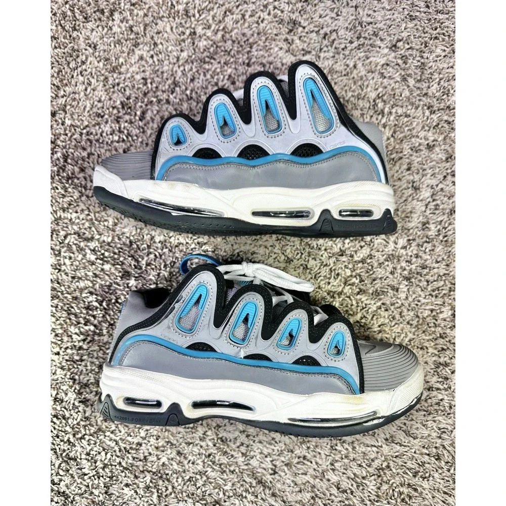 Osiris D3 2001 Men's Size‎ 8 Skateboard Shoes Gray Blue Sneakers